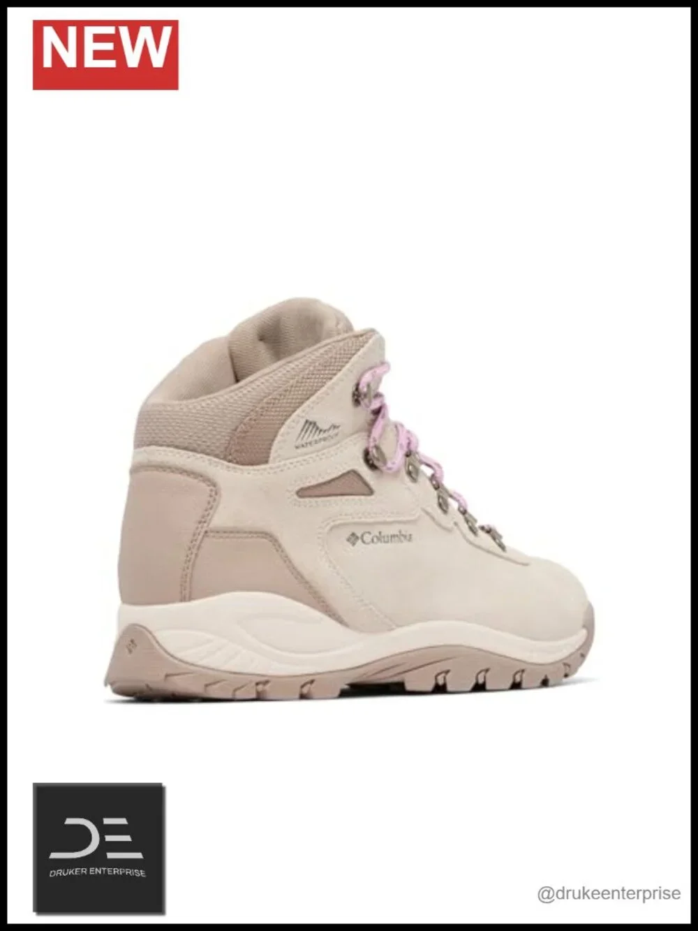 Waterproof Mid-Cut Leather and Suede Hiking Boots with Omni-GRIP Traction